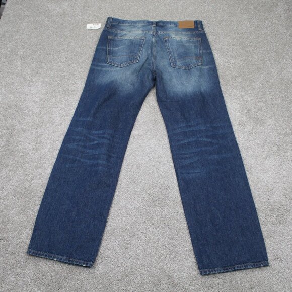 Aéropostale Jeans NWT Mens 30x30 Blue AERO Relaxed Non Stretch Distressed Denim - Picture 6 of 13